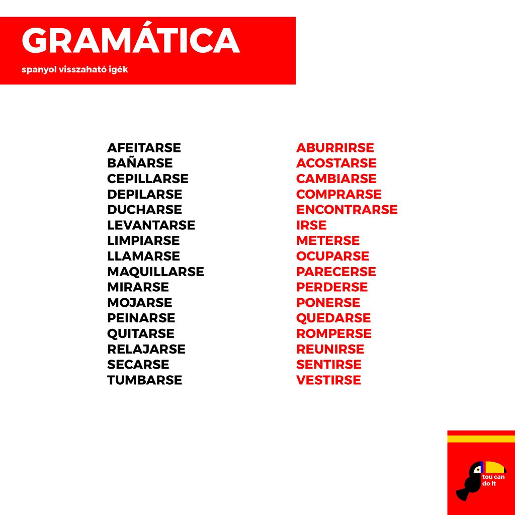 spanyol visszaható igék 03