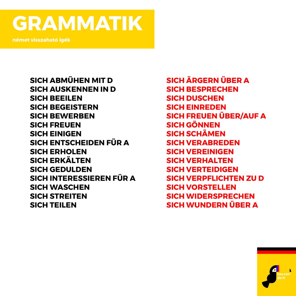német visszaható igék 03
